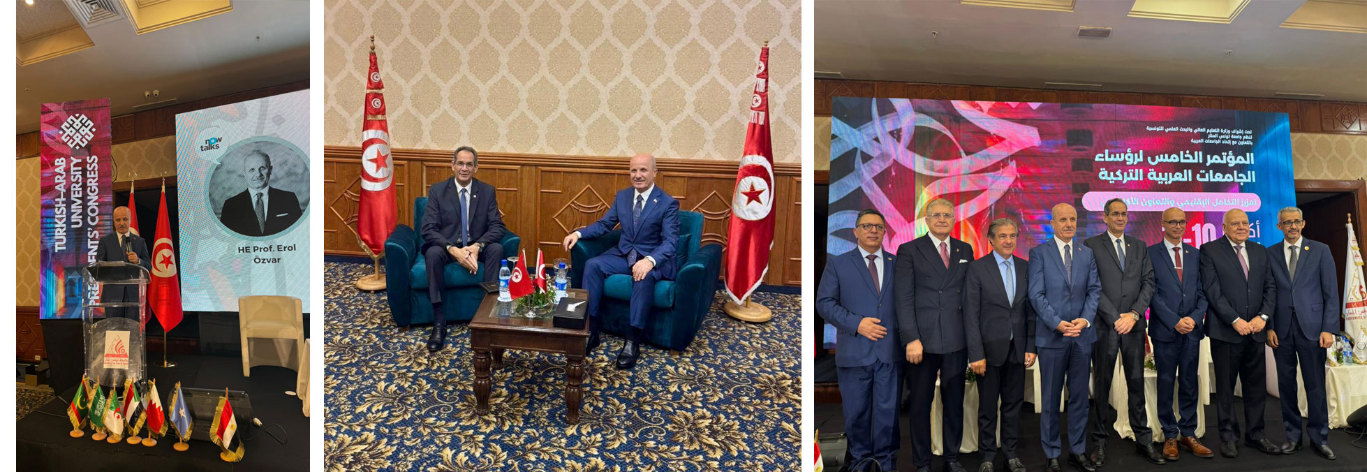 5. Türk-Arap Üniversite Rektörleri Kongresi Tunus’ta Yapıldı